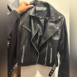 Black Leather Biker Jacket